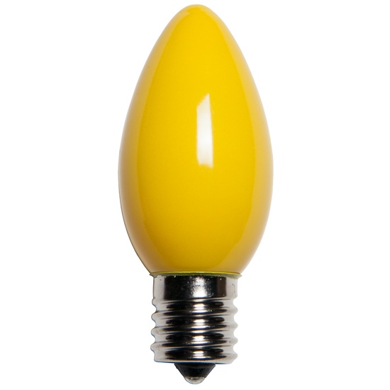 C9 Yellow Christmas Light Bulbs, Opaque