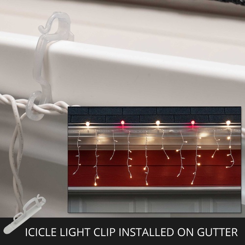Icicle and Mini Light Accessories Icicle Light Clip, 100 Pack