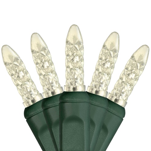 70 M5 Warm White LED Christmas Lights, 4" Spacing