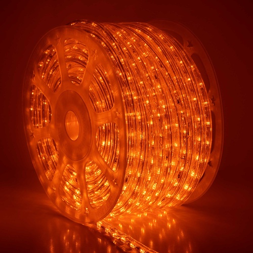LED Rope Lights 150' Orange LED Rope Light Commercial Spool, 120 Volt