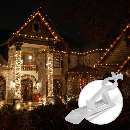 Wintergreen Lighting All-in-One Christmas Light Clip, 100 Pack