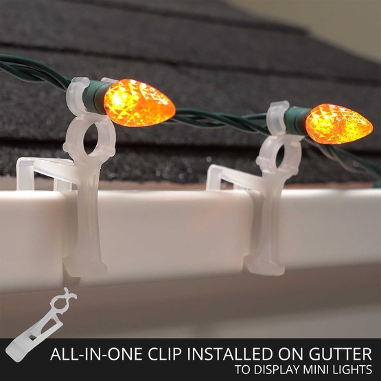 Wintergreen Lighting All-in-One Christmas Light Clip, 100 Pack