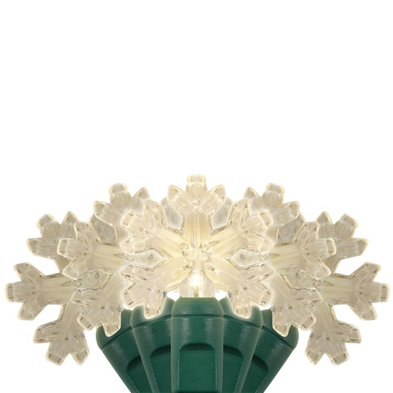 35 Snowflake Warm White LED Lights, 6" Spacing