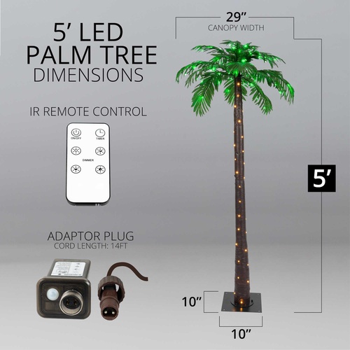 5' LED Lighted Palm Tree