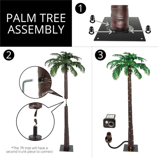 5' LED Lighted Palm Tree