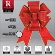 18" Red with Gold Trim Blooming Puff Nylon Christmas Bow