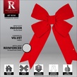 15" Red Imperial 3D Velvet Christmas Bow