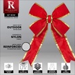 15" Red with Gold Trim Structural 3D Nylon Christmas Bow