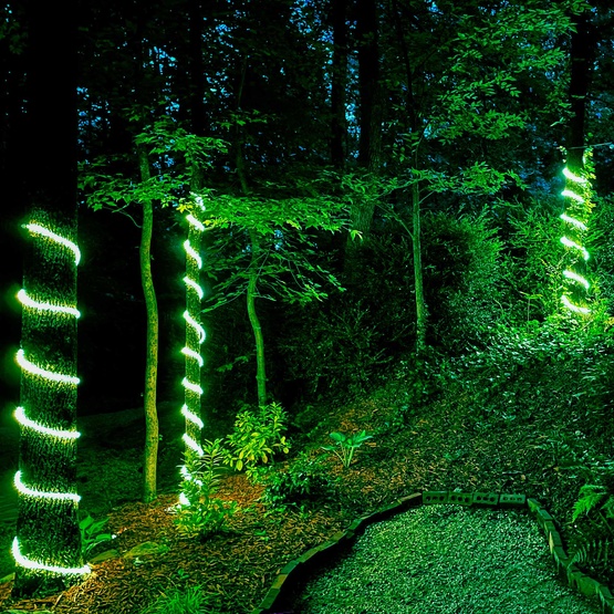 18' Green LED Rope Light, 2 Wire 1/2", 120 Volt