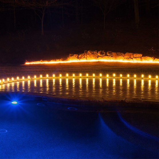 25 C7 Warm White LED Christmas Lights, 8" Spacing