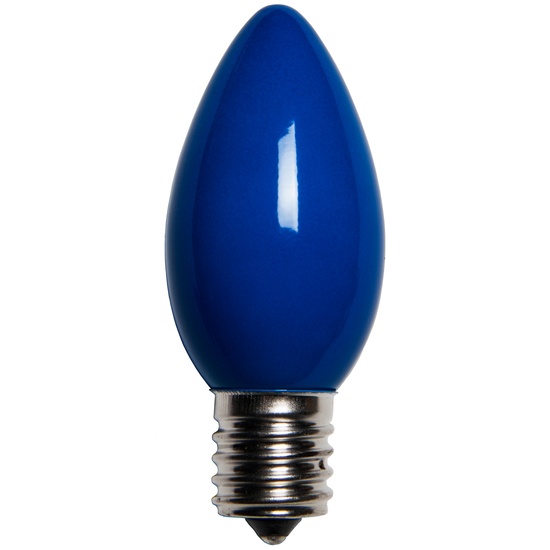 C9 Blue Christmas Light Bulbs, Opaque