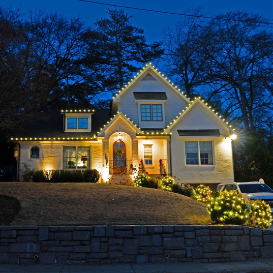 C9 Warm White FlexFilament Commercial LED Shatterproof Christmas String Lights, 15 Lights, 15'