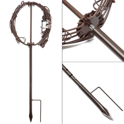 Warm White LED Christmas Light Ball, Fold Flat Brown Frame