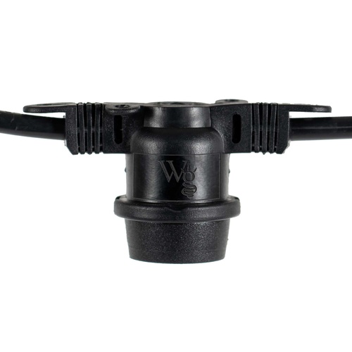 Outdoor Patio String Lights 15' E26 Commercial Patio Light Stringer