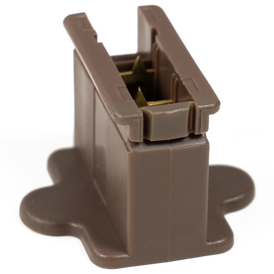 Brown Christmas Light Plug, Polarized Female Zip Plug, SPT1