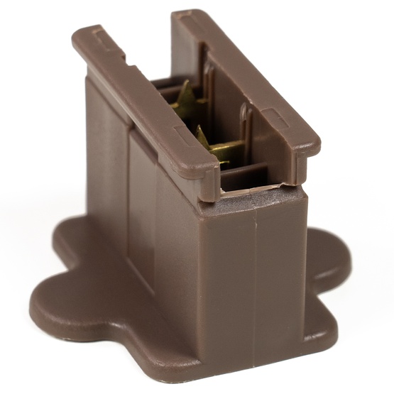 Brown Christmas Light Plug, Polarized Female Zip Plug, SPT1