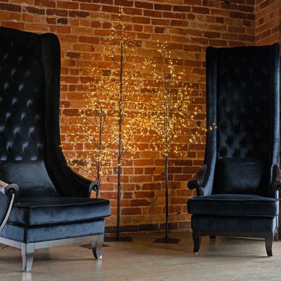 3' Black Fairy Light LED Tree 