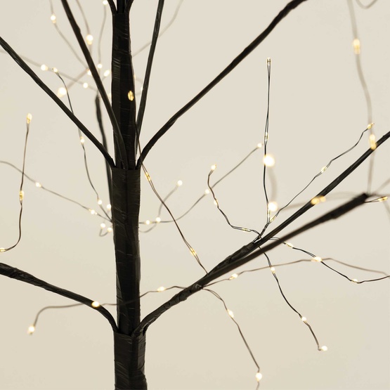 3' Black Fairy Light LED Tree 