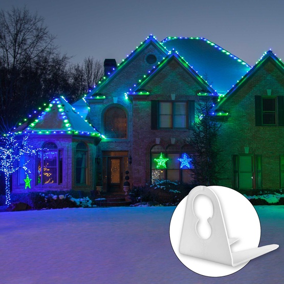 Wintergreen Lighting Christmas Light Shingle Tab, 100 Pack