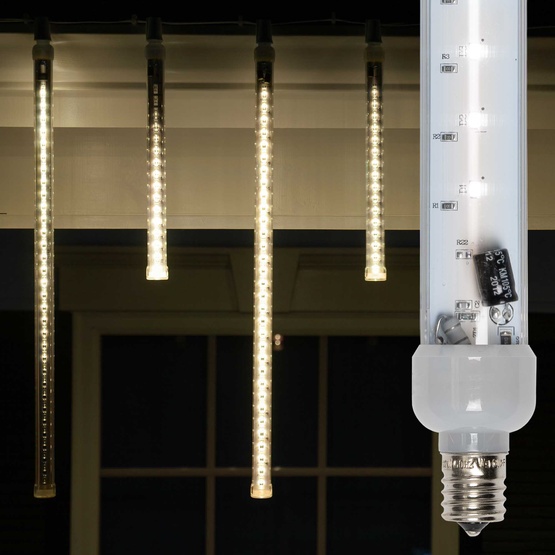12" T8 120V Warm White Grand Cascade LED Light Tubes E17 Base