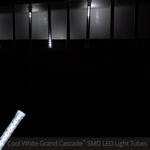 12" T8 120V Cool White Grand Cascade LED Light Tubes, E17 Base
