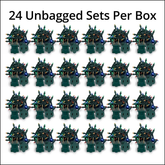 70 5mm Multi Color LED Christmas Lights, 4" Spacing, Contractor Pack