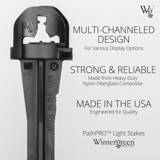 5" Wintergreen Lighting PathPRO TM Christmas Light Stake, 25 Pack