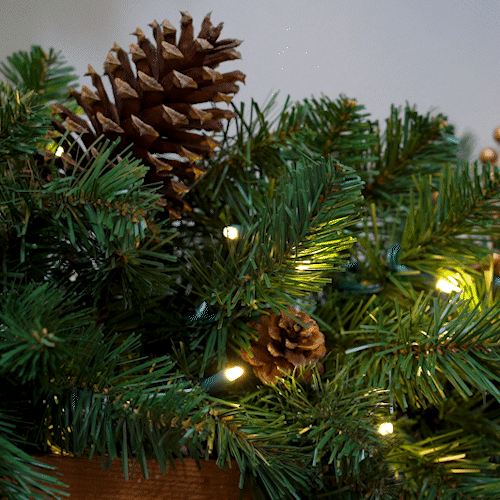 9' x 14" Oregon Fir SoftTwinkle Prelit Commercial LED Christmas Garland, 100 Warm White Lights