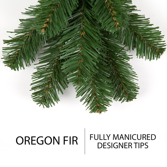 9' x 14" Oregon Fir SoftTwinkle Prelit Commercial LED Christmas Garland, 100 Warm White Lights