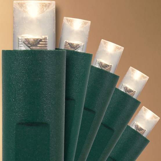 50 Warm White Outdoor LED Christmas Tree Lights, Mini 5MM