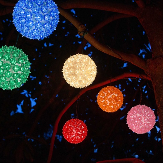 6" Amber T5 LED Starlight Sphere, 50 Lights