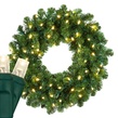 30" Pre-lit Commercial Oregon Fir LED Holiday Wreath, 100 Warm White Lights