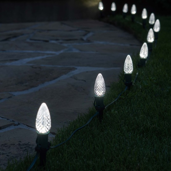 C9 Cool White OptiCore LED Christmas Light Bulbs, Contractor Pack