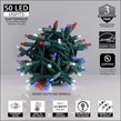 50 5mm LED Patriotic Red, White and Blue Lights, 6" Spacing