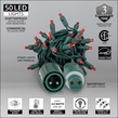 50 WeatherPRO TM 5mm Red LED Christmas Lights, 4" Spacing