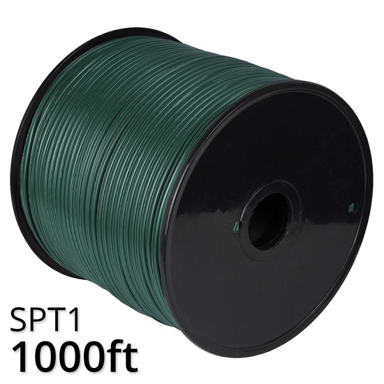 1000' Green SPT1W Christmas Light Wire