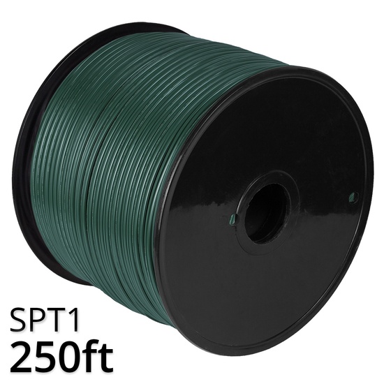 250' Green SPT1W Christmas Light Wire