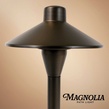 24" Magnolia Classic Garden Light, 7" Hat, Antique Bronze