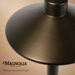 24" Magnolia Classic Garden Light, 7" Hat, Antique Bronze