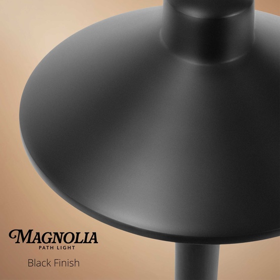 24" Magnolia Classic Garden Light, 7" Hat, Black
