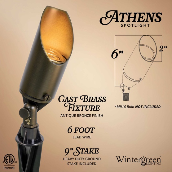 Athens Outdoor Spotlight, Antique Bronze