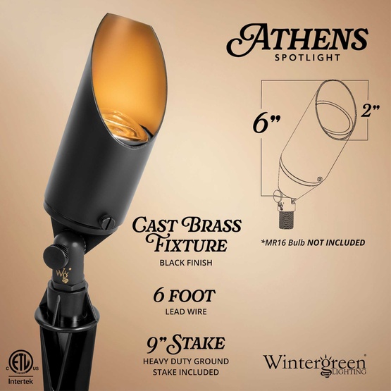 Athens Outdoor Spotlight, Black