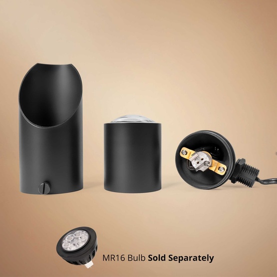 Athens Outdoor Spotlight, Black