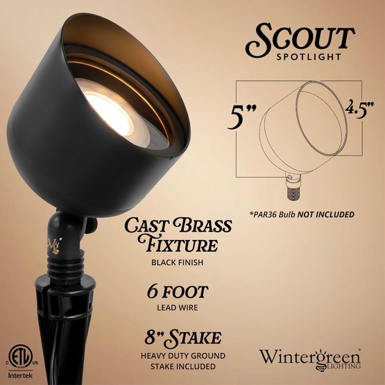 Scout Outdoor Spotlight, Black