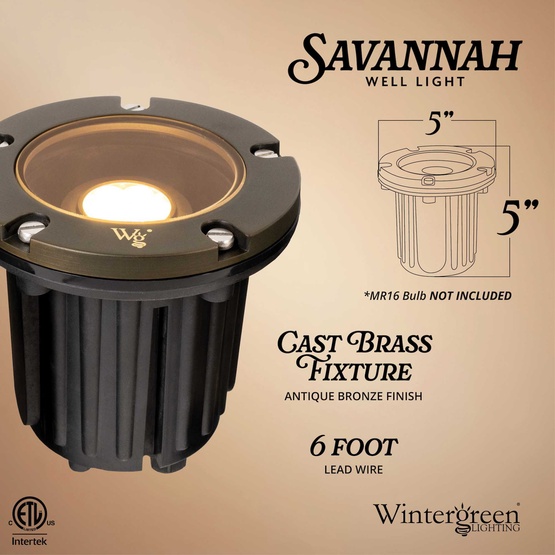  Savannah Well Light, Antique Bronze
