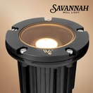 Savannah Outdoor Low Voltage Landscape Lighting Well Light, Black
