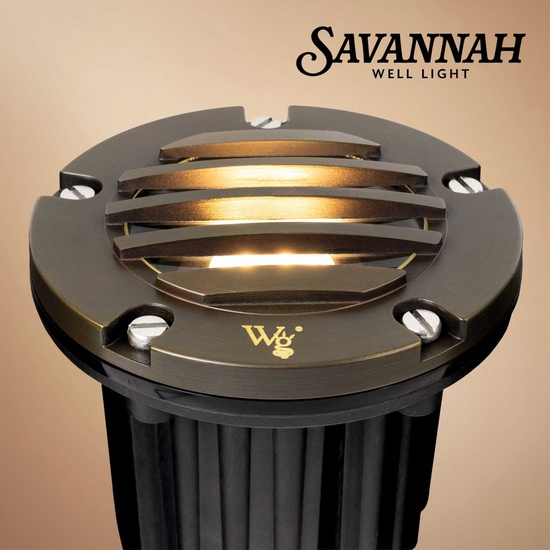  Savannah Well Light with Gravel Guard, Antique Bronze