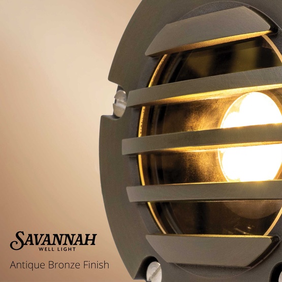  Savannah Well Light with Gravel Guard, Antique Bronze