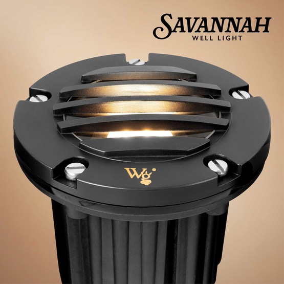 4.75" Savannah Well Light with Gravel Guard, Black