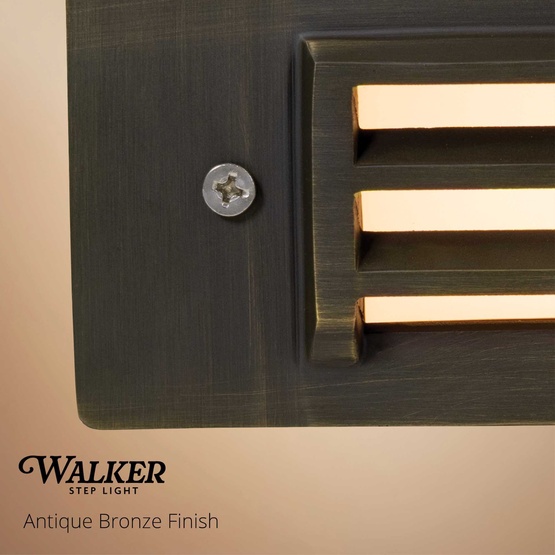 2W 240-Lumen Walker Exterior Step Light, Antique Bronze